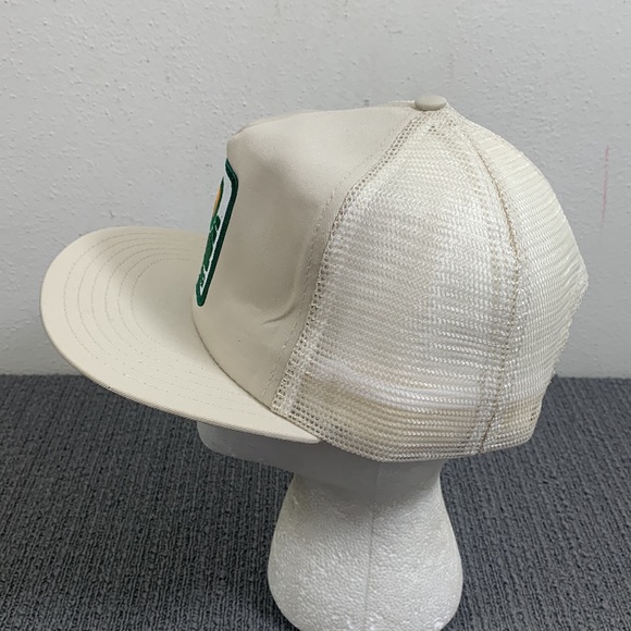 Vintage Pickering Trucker Hat Mens OSFA Tan Cream Mesh Back Snapback P Caps - Picture 6 of 14